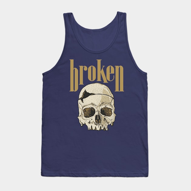 Broken Skull Tank Top by AlinaPlesia